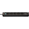 Brennerstuhl - Multipresa Bremounta a 5 vie incluse 2 USB 3 metri nero