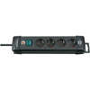 Brennerstuhl - Power strip 4-way 1.8 meters black | 2 pcs
