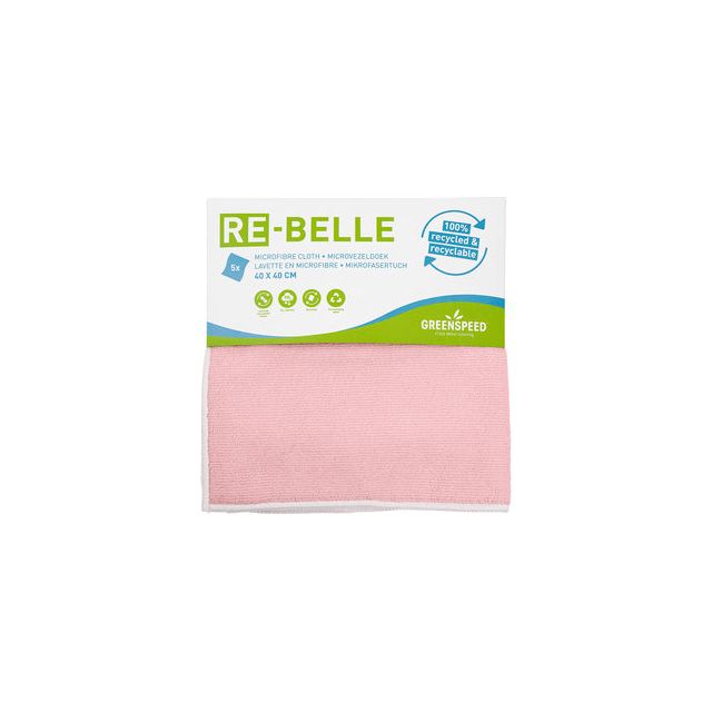 Greenspeed - MicrofiEkoek Re -Belle 40x40cm rose | Prendre 5 pièces