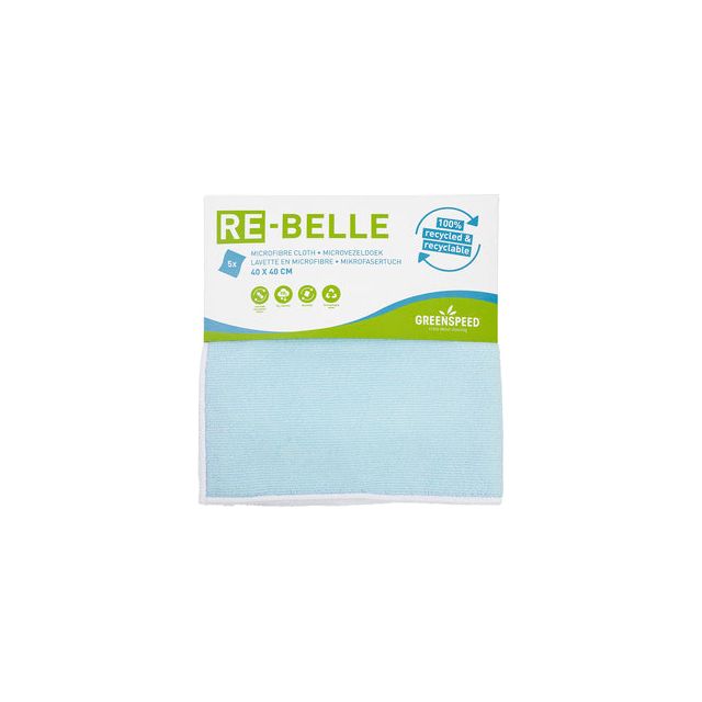 Greenspeed - MicrofiEkoek Re -Belle 40x40cm Blue | Prendre 5 pièces