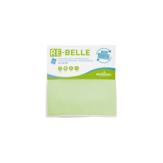 Greenspeed - MicrofiEkoek Re -Belle 40x40cm Green | Prendre 5 pièces