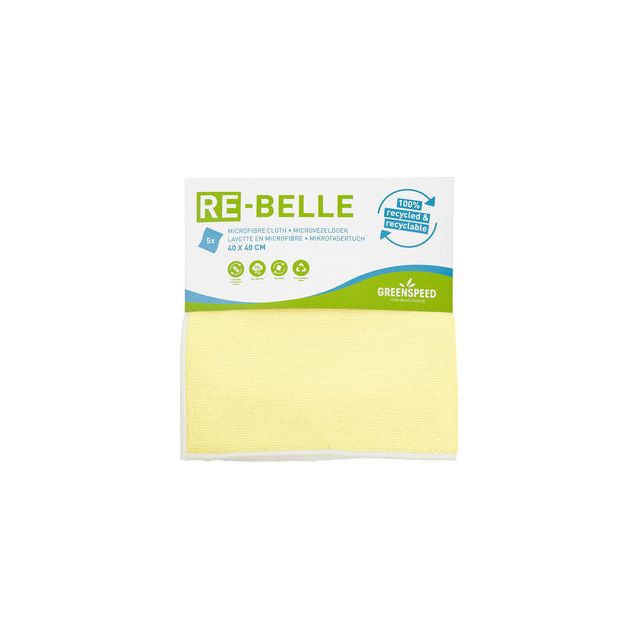 Greenspeed - MicrofiEkoek Re -Belle 40x40cm jaune | Prendre 5 pièces