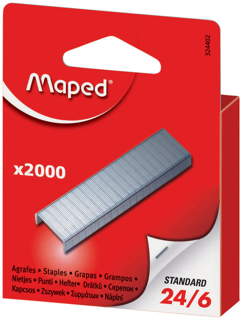 Maped -  Nietjes  24/6 verzinkt 2000st