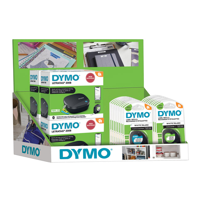 Dymo - Labelprinter dymo letratag 200b 12mm zwart display