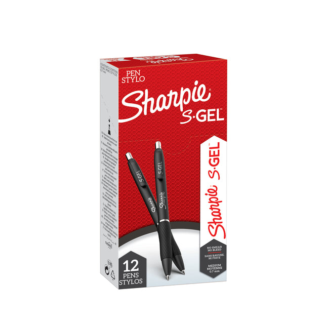 Sharpie - ie S-gel roller, medium punt, rood