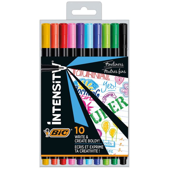 BIC - Fineliner Bic Intensity f Assorti | Prendre un 10 morceau