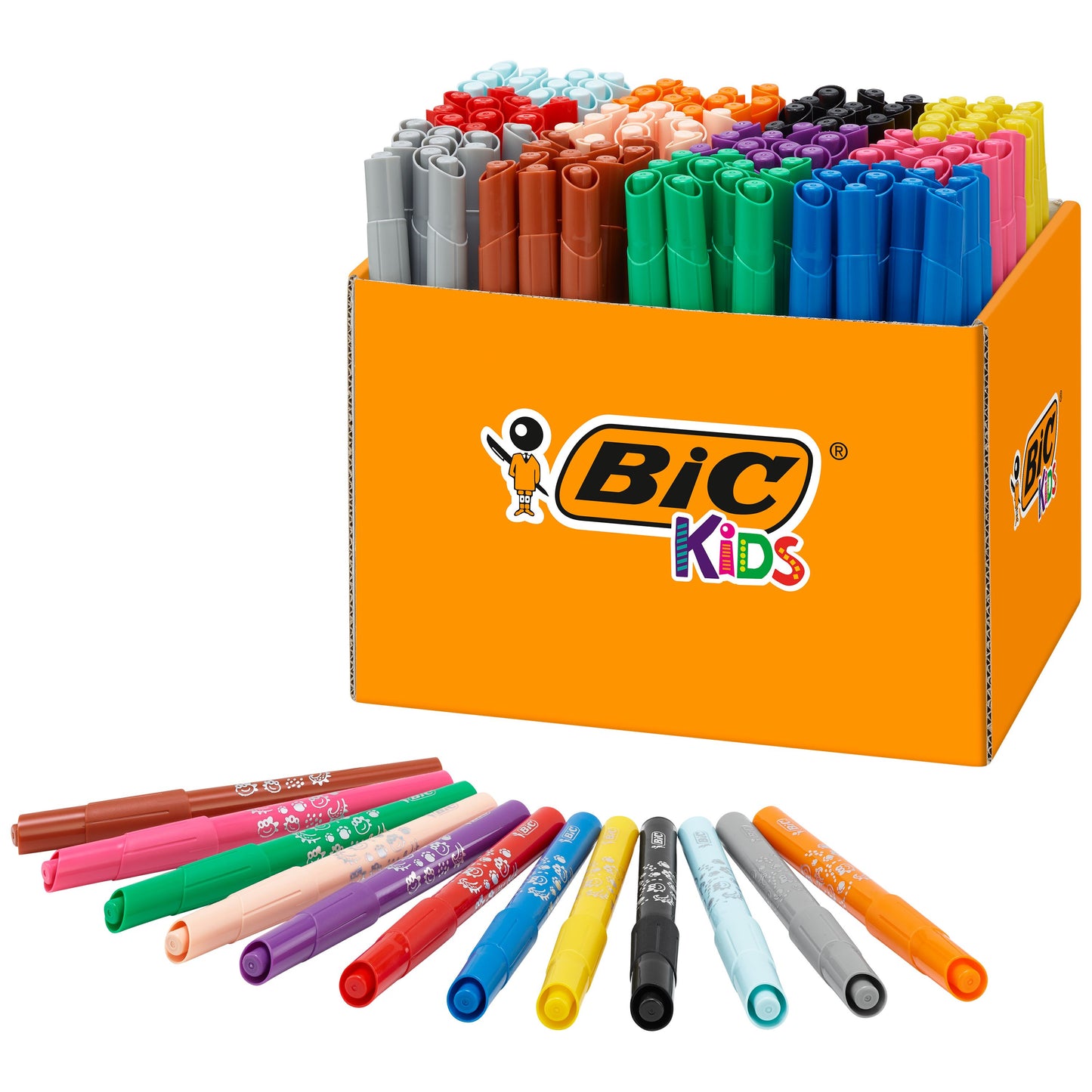 Bickids -  Kleurstiften Kids visacolor ecolutions XL ass schoolbox à 144 stuks