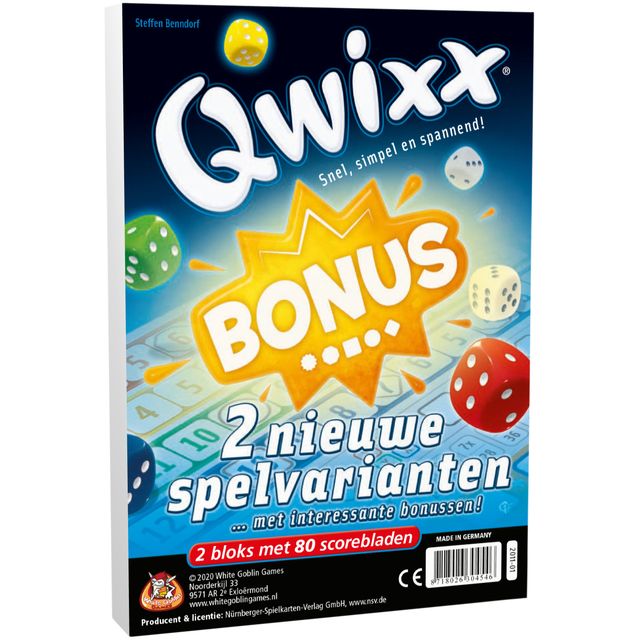 White Goblin - Dice Game Qwixx Bonus + 2 extra blocks