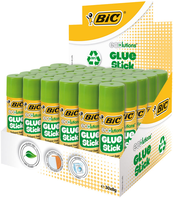 BIC - Bâton de colle ecolutions 8gr boite de 20+10 offerte | 16 pièces