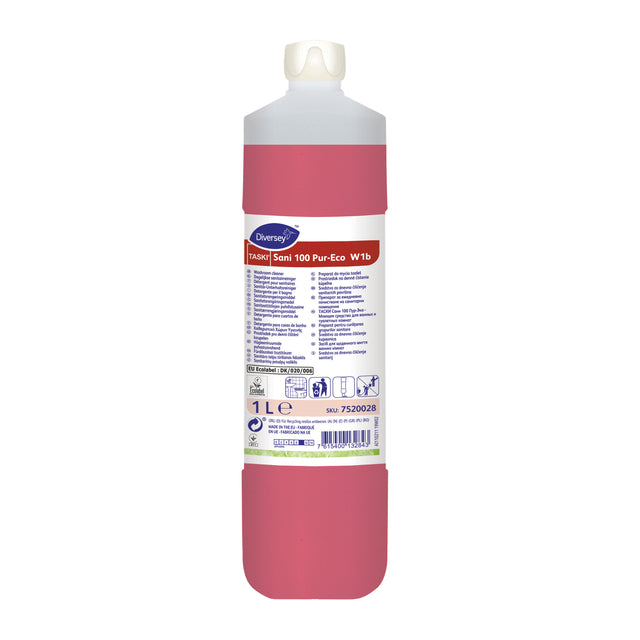 Taski - Sanitärreiniger 100 pur-eco 1 Liter | 6 Stück