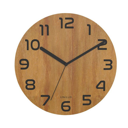 UNILUX - Reloj de pared Palma bambú negro | 120 piezas