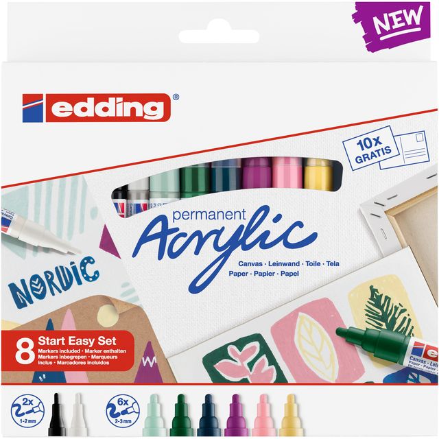 Edding - Pennarello acrilico terskit piccolo scandinavo | 12 pezzi