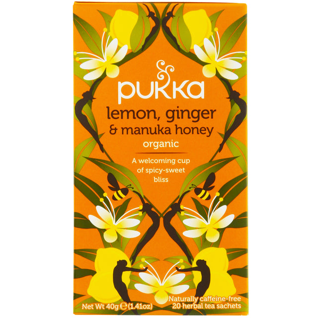 Pukka - Tè Limone Zenzero Miele di Manuka 20 bustine