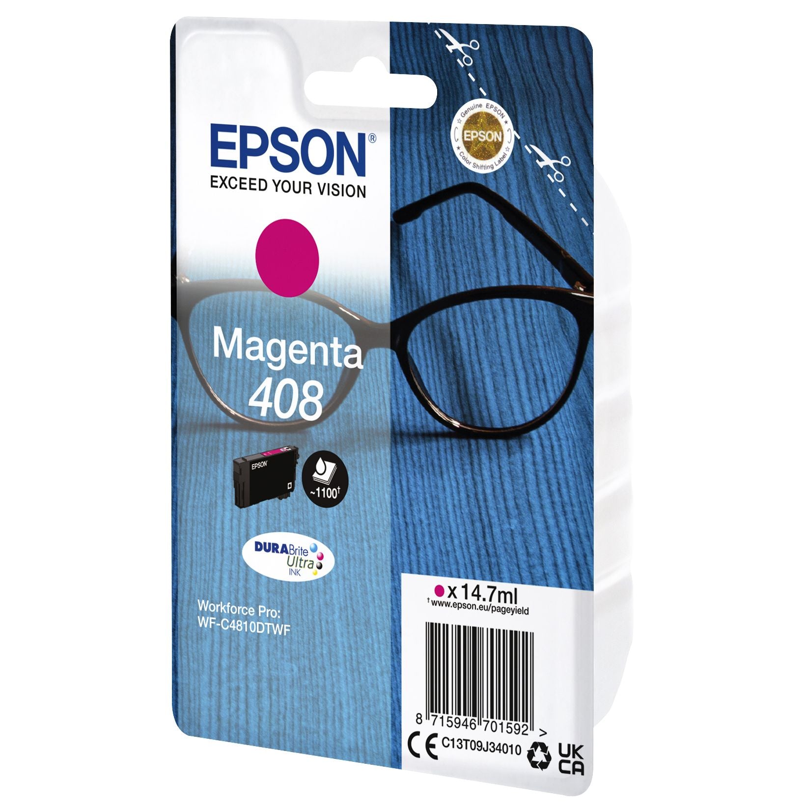Epson - Cartucho de tinta T09J340 408 rojo