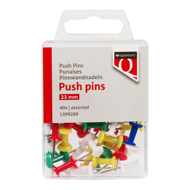 Quantore - Push Pins Assorti 40 Stücke | Blasen Sie ein 40 -Stück | 20 Teile