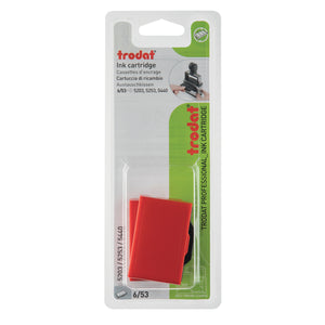 Trodat - Tampone per inchiostro Professional 6/53 2 pezzi rosso