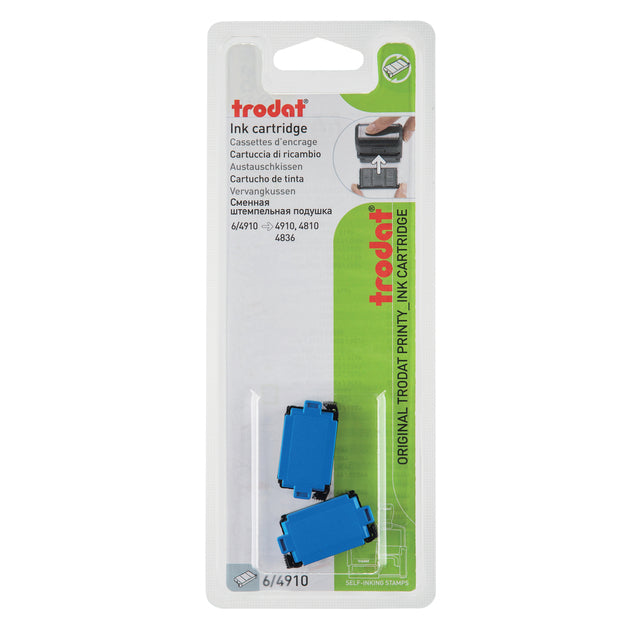 Trodat - Stempelkussen Printy 6/4910 2 stuks blauw