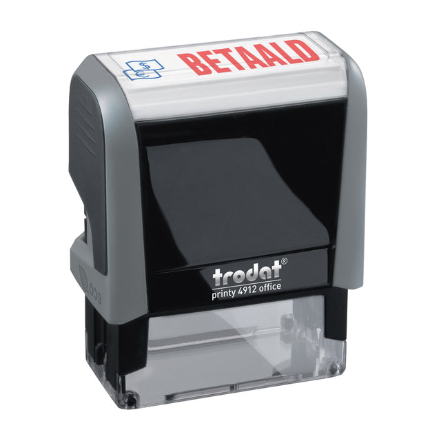 Trodat - Tekststempel Printy 4912 betaald blauw rood