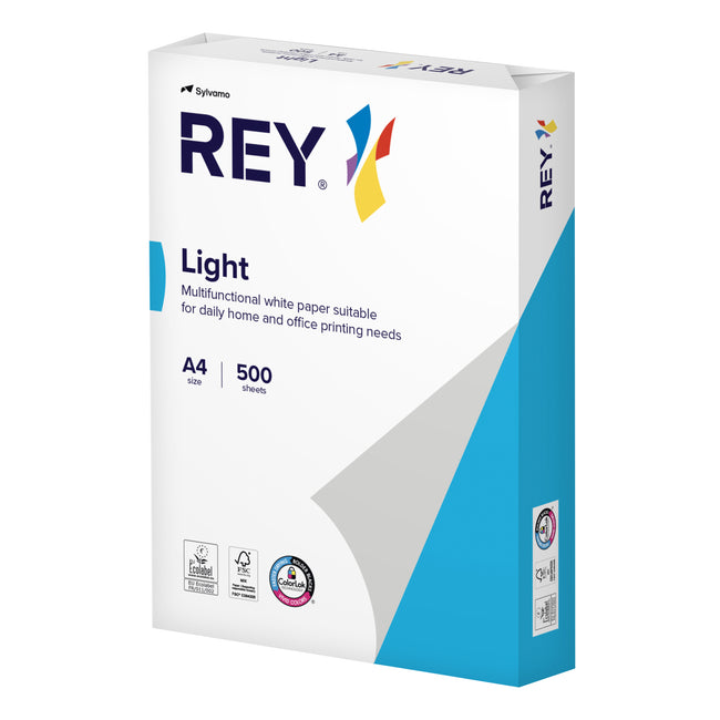 Rey - Carta fotografica Light A4 75gr bianca 500 fogli | 5 pezzi