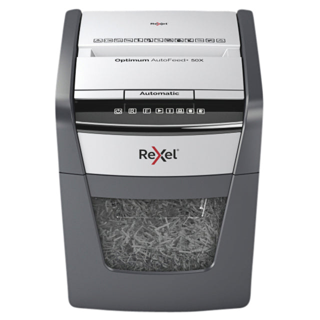 Rexel - Aktenvernichter Optimum Auto+ 50X P4 zerkleinert 4x28mm