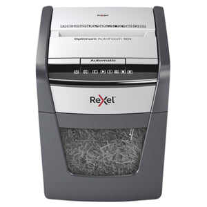 Rexel -  Optimum AutoFeed+ 50X papiervernietiger Kruisversnippering 55 dB 22 cm Zwart, Grijs