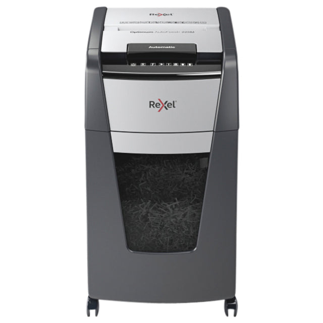 Rexel - Paper shredder Optimum Auto+ 225M P5 shreds 2x15mm