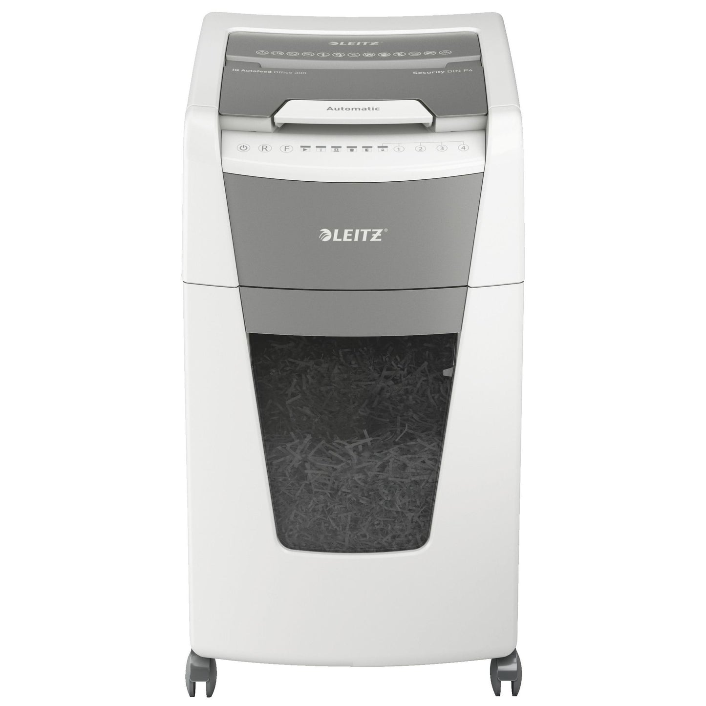 Leitz - Trituradora de papel IQ Auto+ 300 chips P4 4x28mm