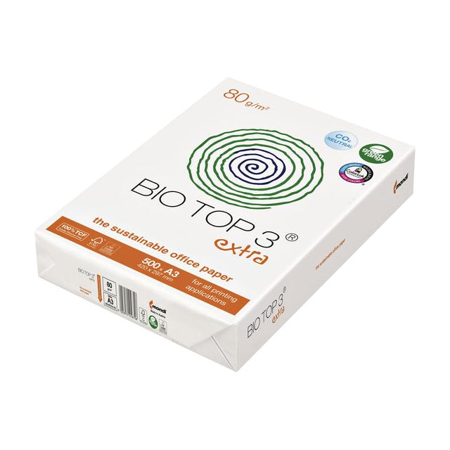 Biotop - Kopieerpapier BioTop 3 A3 80gr naturel 500vel | 5 stuks