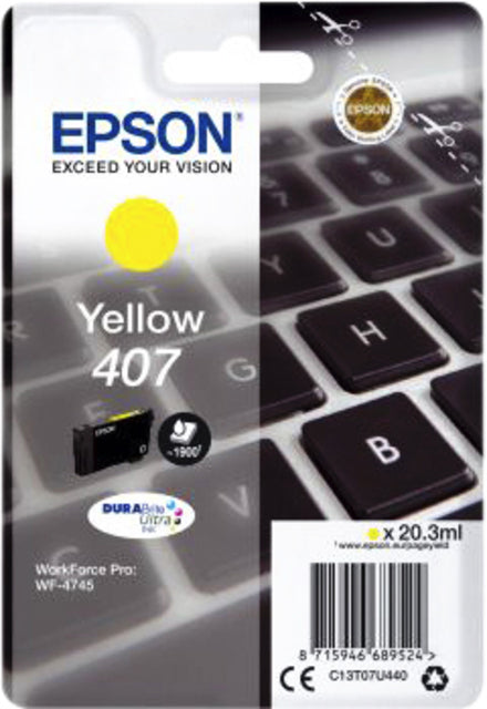 Epson - Cartucho de tinta 407 T07U440 amarillo | 8 piezas