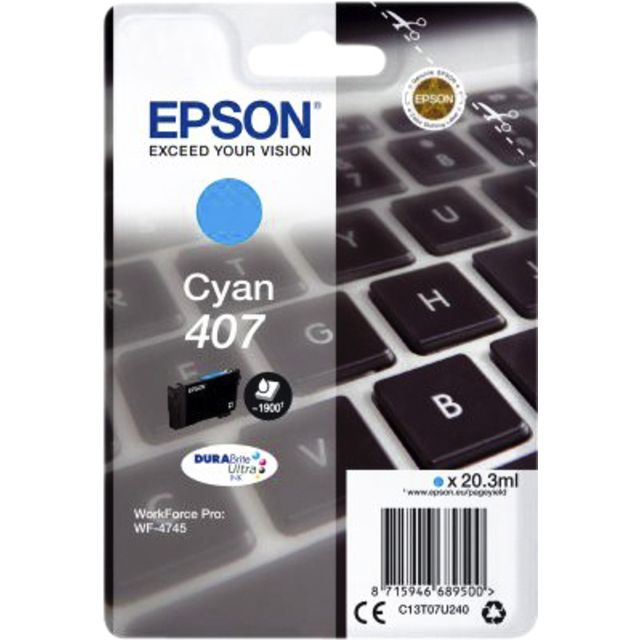 Epson - Cartucho de tinta 407 T07U240 azul