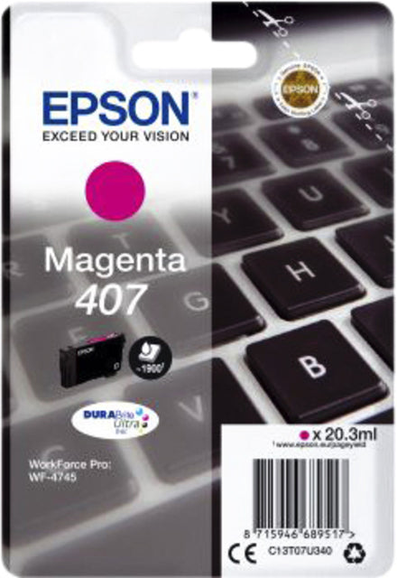 Epson -  Inktcartridge  407 t07u340 rood