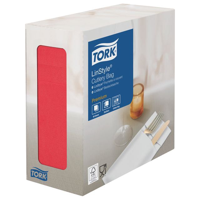 Tork - Pochette LinStyle® 50st rood 477232 | 6 stuks