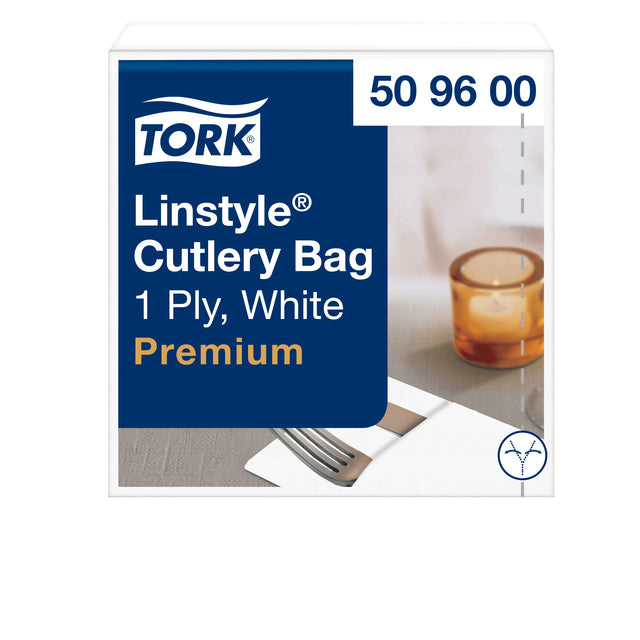 Tork - Pochette Linstyle 19.5x9.8cm blanc 509600 | Saisir un 50 morceau