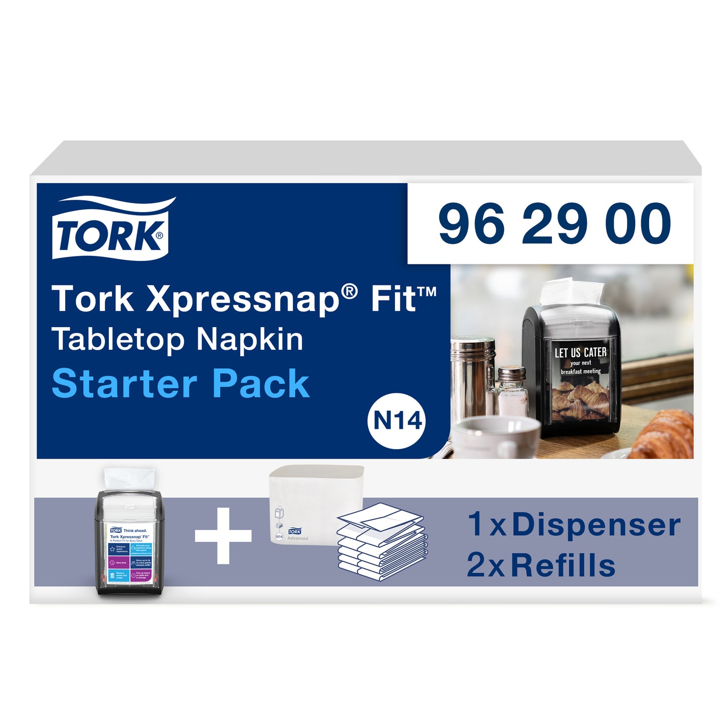 Tork - Distributeur de serviettes N14 Xpressnap Fit Signature line t colis noir 962900