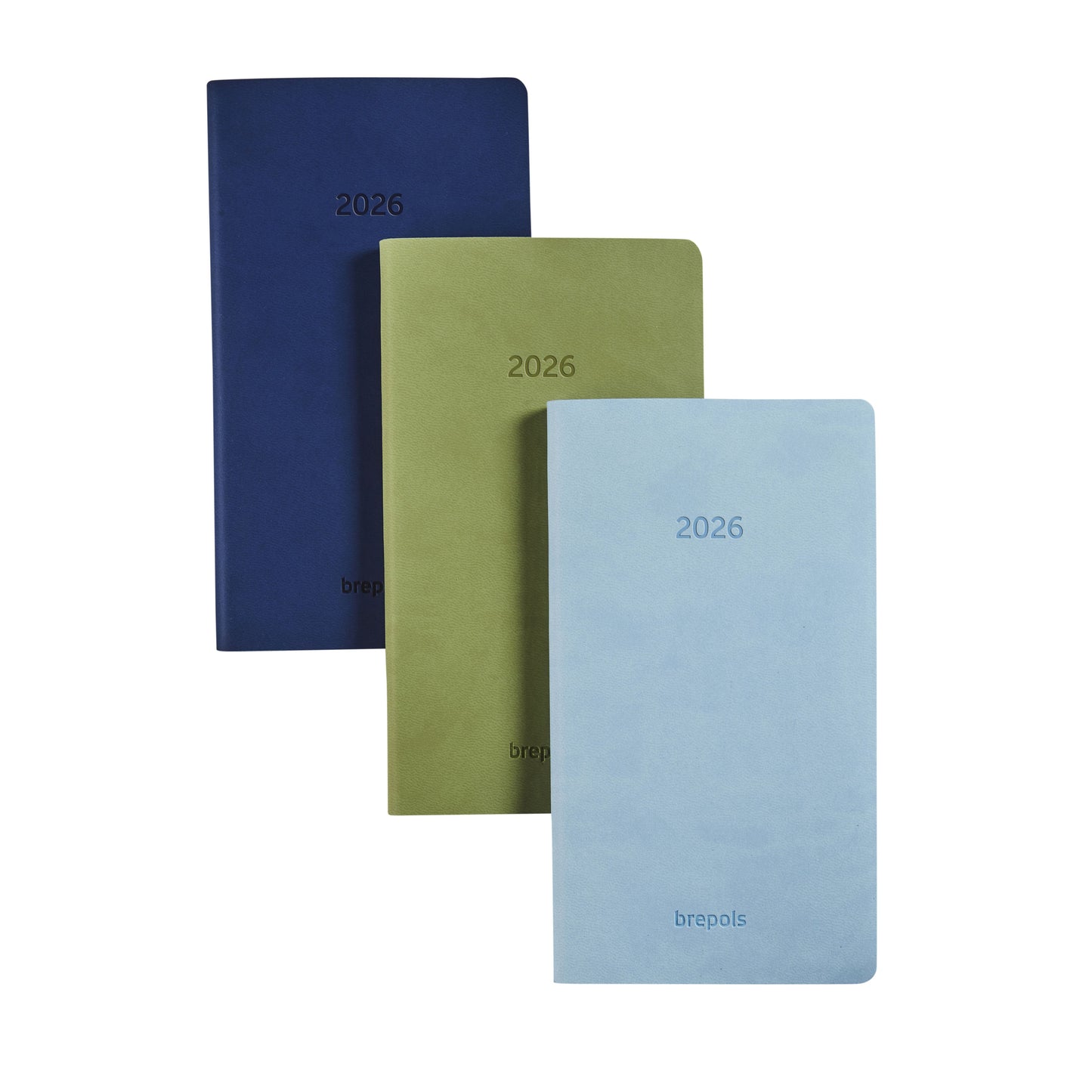 Brepols - Agenda 2026 Interplan Colora 7 días/2 páginas verde, azul claro, azul oscuro