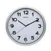 MAUL - Reloj de pared Step RC Ø40x5cm marco de plástico plateado incl. batería