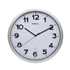 MAUL - Horloge murale Step RC Ø40x5cm cadre en plastique argenté incl. batterie