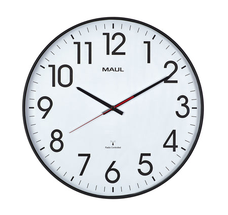 Maul - Reloj de pared Climb RC Ø47x5,5cm estructura de plástico negro incl. batería