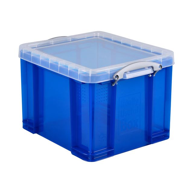 Reaxly utile - Boîte de rangement RU 35LTR 480X390X310 MM Persp Bleu | Rétrécir un 1 morceau