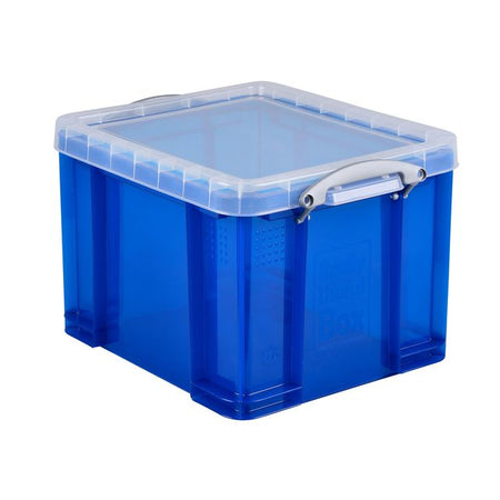 Really Useful Box - Boîte de rangement 35 litres 480x390x310mm bleu transparent