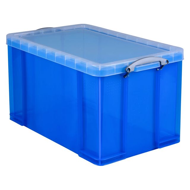 Really Useful - Opbergbox 84 liter 710x440x380 mm transparant blauw