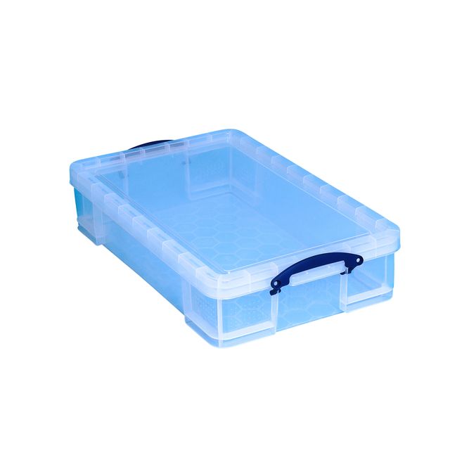 Realmente Útil - Caja de almacenamiento 33 litros 710x440x165mm blanco transparente