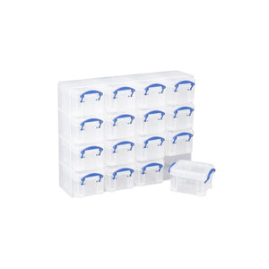 Really Useful Box - Boîte de rangement 16x 0,14 litre 280x224x65mm blanc transparent