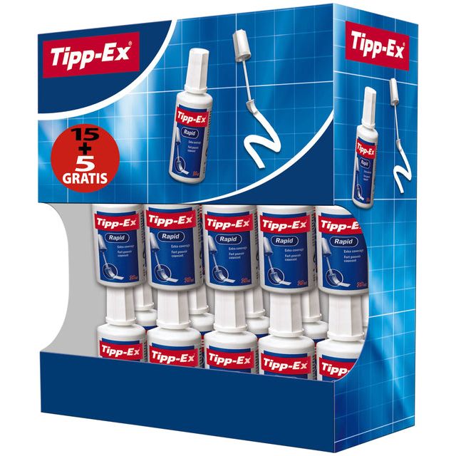 TIPP -EX - Mousse de mousse de fluide de correction 20 ml | Valuepack une bouteille de 20