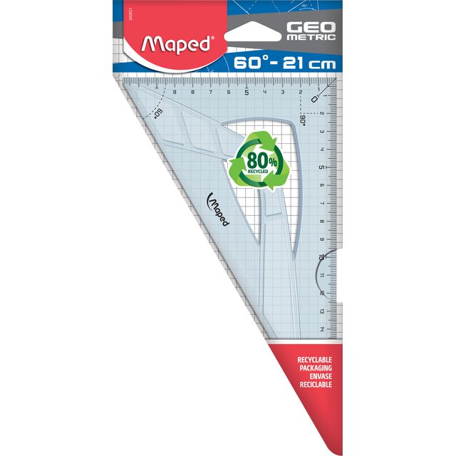 Maped - Dibujo Triángulo Geométrico 21cm 60 grados