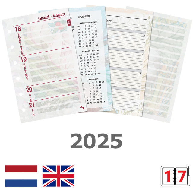 Kalpa - Agendavulling 2023 Pocket bloemen 7dagen/2pagina's