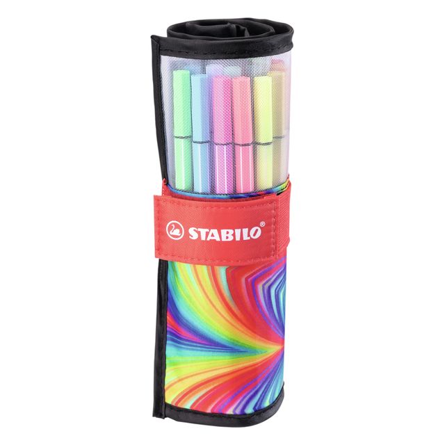 Stabilo - Felt-tip pen Pen 68/25 Arty roll-up case medium assorted set of 25 pieces