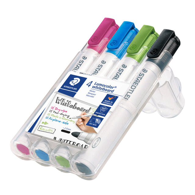 Staedtler -  Whiteboardmarker Lumocolor 351 set à 4 stuks fun assorti
