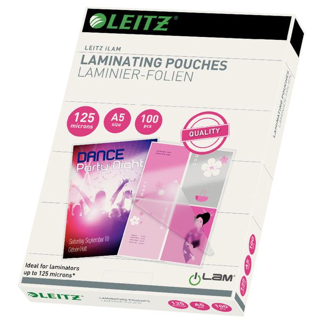 Leitz - Laminer Cover Leitz Ilam A5 2x125micron Eva