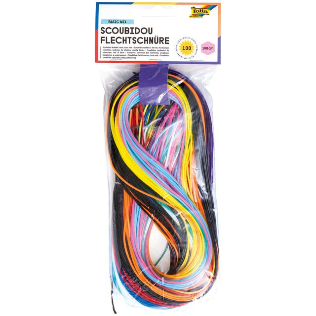 Folia Paper - Scoubidoo Strings Folia 100cm 100st Ass Color | Blasen Sie ein 1 Stück | 20 Teile